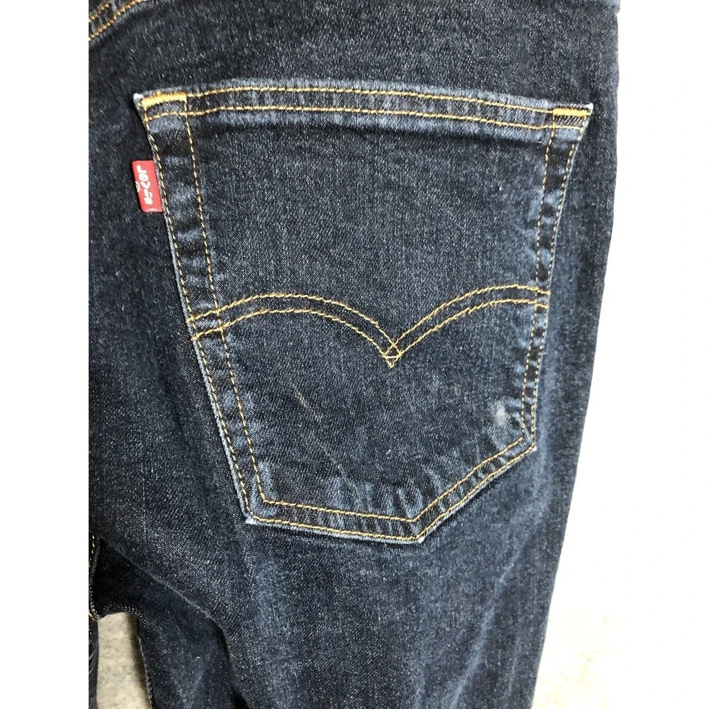 Levis 505 Jeans Men 36x31 Blue Dark Wash Regular Fit Tag 36x32